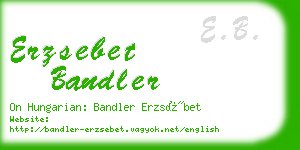 erzsebet bandler business card